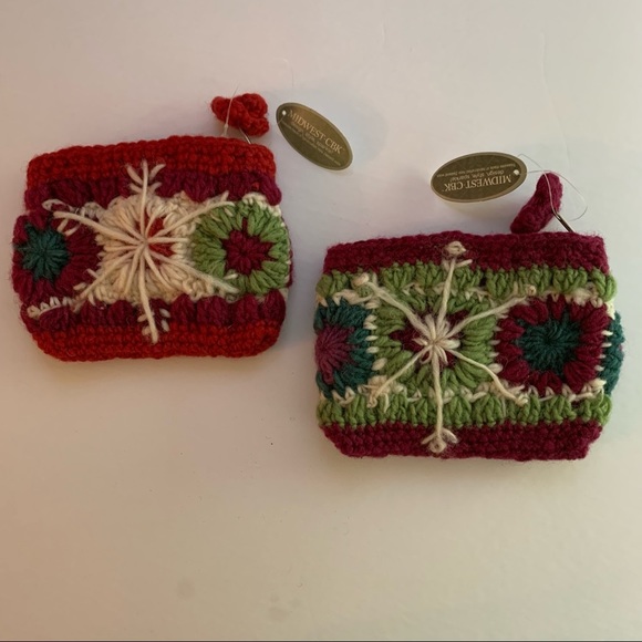 Midwest-CBK Wool Coin Purse Lot of 2 Zipper Top NWT - Picture 1 of 7
